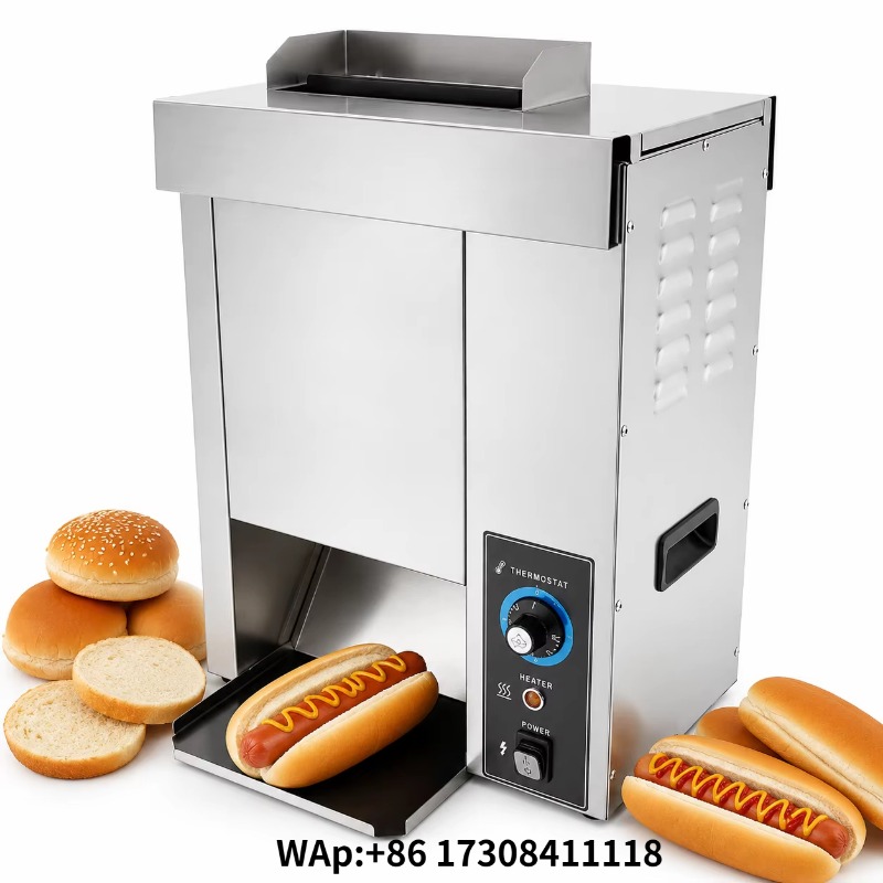 Toaster - Leicht zu Reinigende Edelstahl-Hamburgerbrötchen-Toastermaschine Elektrischer Brotwärmer