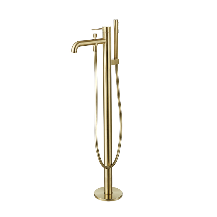 Stand Mixer - Gold Minimalistischer Badezimmer-Duschmischer für Badewanne, Einloch,