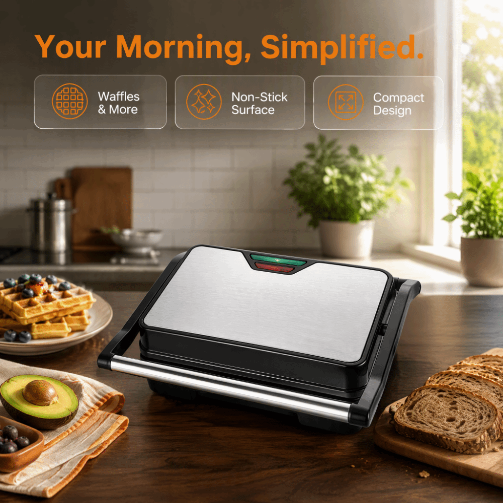 Toaster - Antihaft-Sandwich-Toaster Multifunktionaler praktischer Frühstücksmacher Schnelle Erwärmung