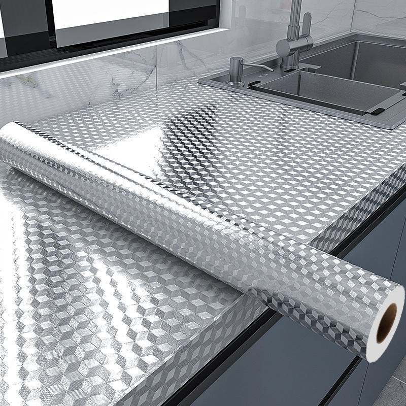 Kitchen Appliances Cabinet - Aluminiumfolie Anti-Öl Küchenwandaufkleber Selbstklebend Wasserdicht für