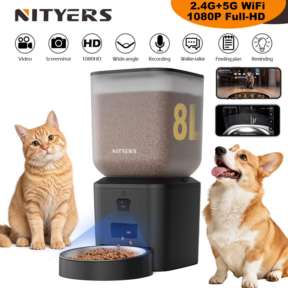 Kitchen Appliances Video - Nityers 8L Automatischer Katzenfutterautomat mit 1080p