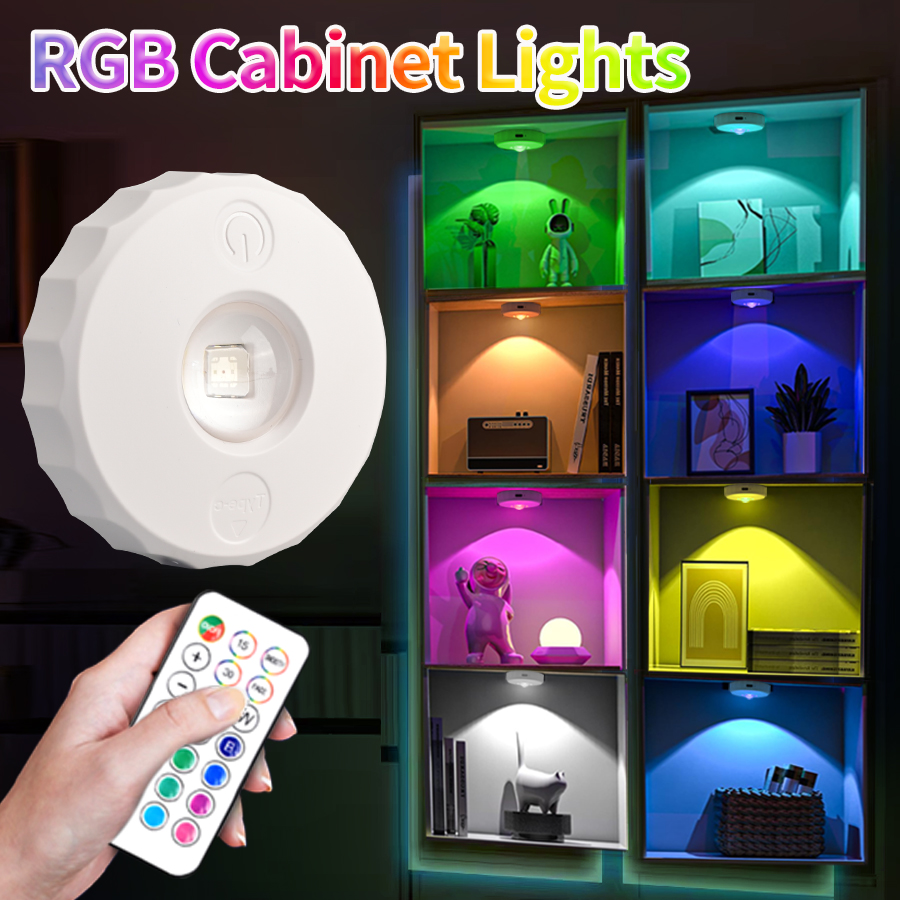 Kitchen Appliances Cabinet - LED-Schrankbeleuchtung RGB Fernbedienung Wiederaufladbare Kabellose Nachtlampe